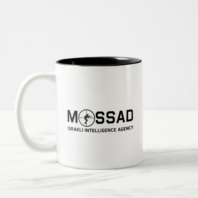 Mossad - Israelische Nachrichtenagentur - IDF Zweifarbige Tasse (Links)