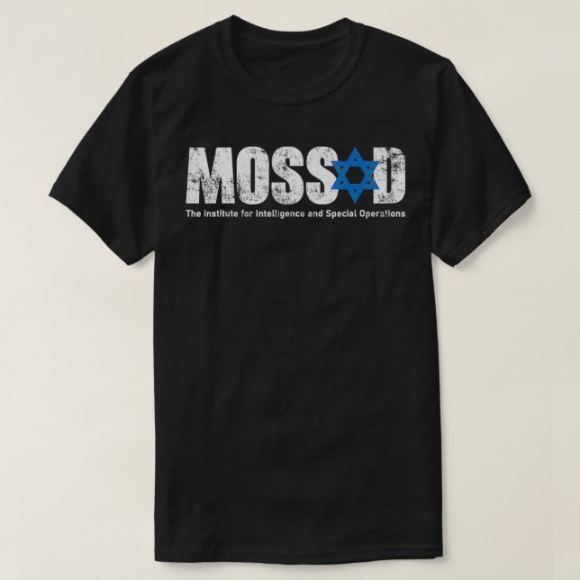 MossadIsraelischer Geheimdienst Menorah Tel Aviv 3 T-Shirt (Design vorne)