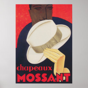 Mossant Hüte Vintage Modeposter Poster