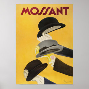 Mossant Hüte Vintage Modeposter Poster