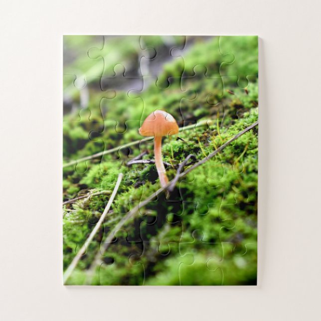 Mosses und Lichens mit winzigen Mushroom Puzzle (Vertikal)