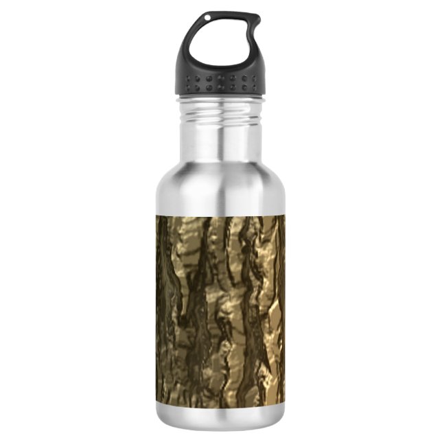 Mossy Bark Camouflage Edelstahlflasche (Vorderseite)