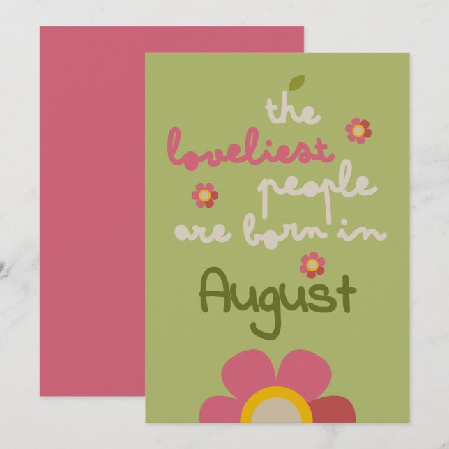 MOSSY BLOOM - Birthday Floral Einladungskarte (Vorne/Hinten)