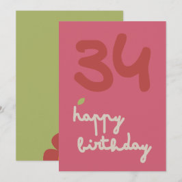MOSSY BLOOM - Birthday Floral Einladungskarte
