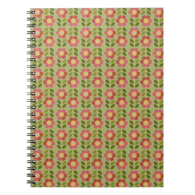 MOSSY BLOOM - Botanisches Muster-Notebook Notizblock (Vorderseite)