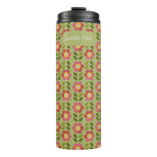 Mossy Bloom Floral Thermal Tumbler Thermosbecher