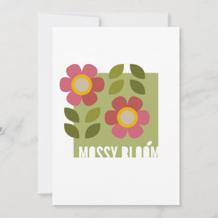 MOSSY BLOOM - Moderne Einladungs-Karte für Blumen Feiertagskarte
