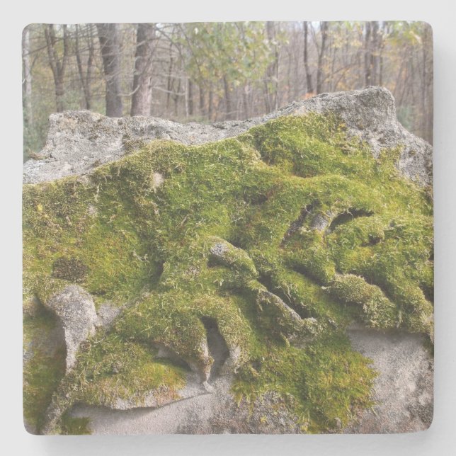 Mossy Broken Headstone Steinuntersetzer (Vorderseite)