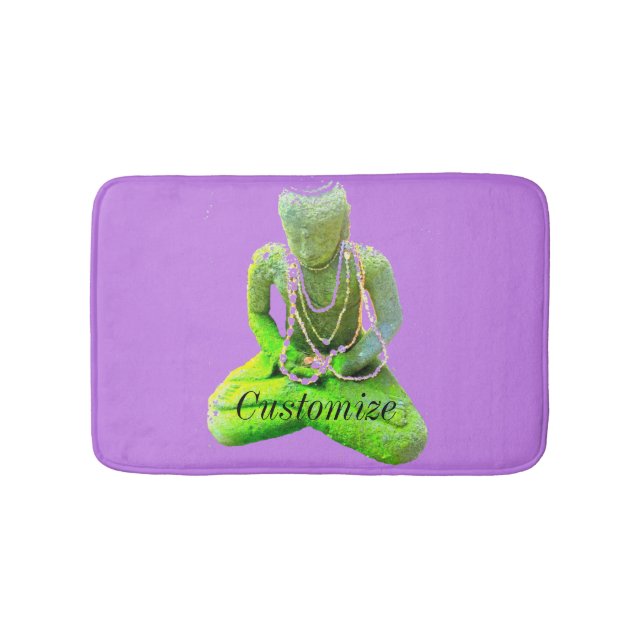 Mossy Green Buddha Meditation Thunder_Cove Badematte (Vorderseite)