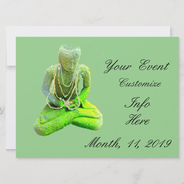 Mossy Green Buddha meditiert Thunder_Cove (Vorderseite)