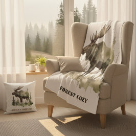 Mossy Moose Wildlife Portrait, kundenspezifisch Kissen