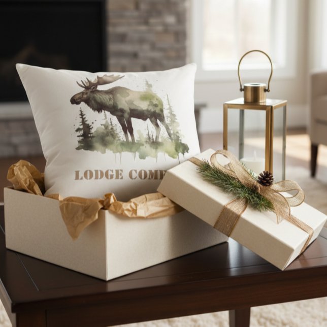 Mossy Moose Wildlife Portrait, kundenspezifisch Kissen (Von Creator hochgeladen)