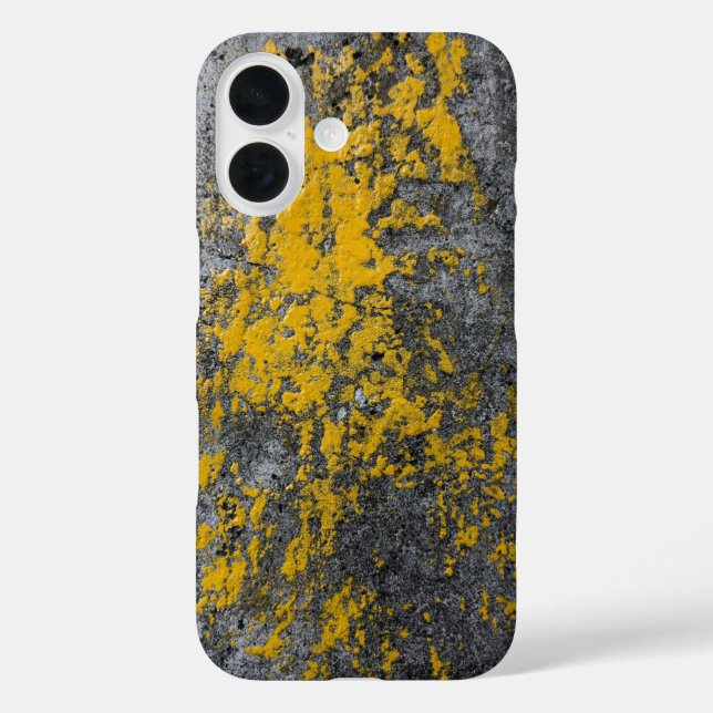 Mossy Stone Textur mit gelben Akzenten Case-Mate iPhone Hülle (Rückseite)