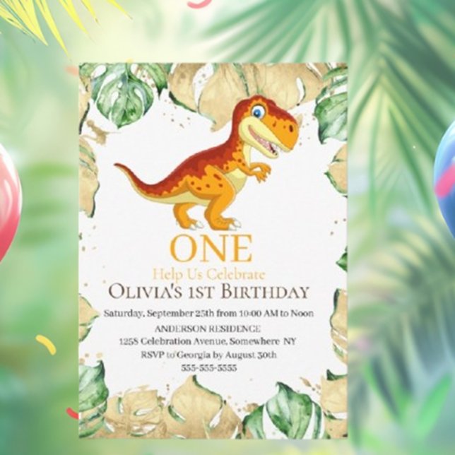 Most Epic 1ST Dino Party Einladung (Experience unforgettable moments with friends and family. Don’t miss out on the adventure )