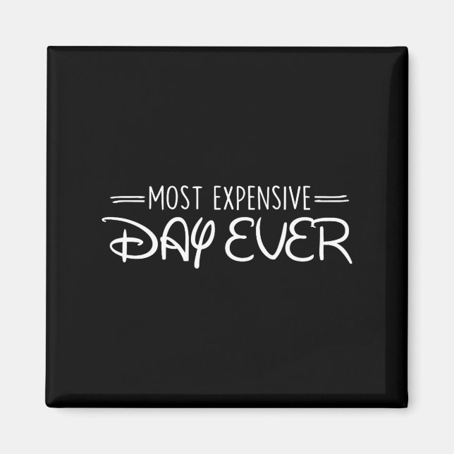 Most Expensive Day Ever Funny Travel Vacation Sayi Magnet (Vorne)