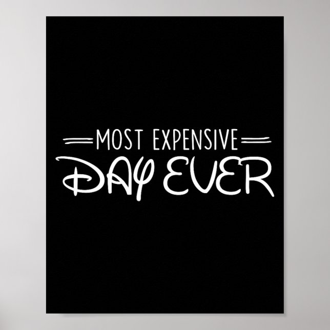 Most Expensive Day Ever Funny Travel Vacation Sayi Poster (Vorne)