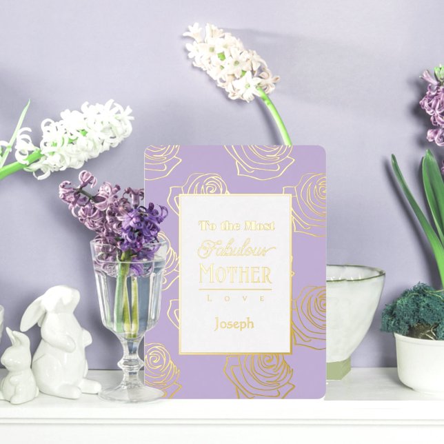 Most Fabulous Mother Lavender Foil Invitation Folieneinladung (Von Creator hochgeladen)