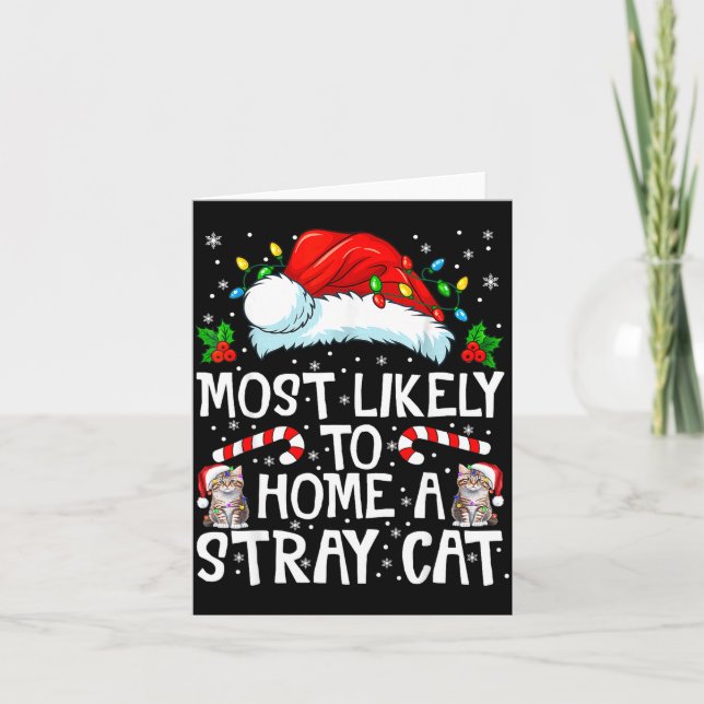 Most Likely To Bring Home A Stray Cat Matching Chr Karte (Vorderseite)