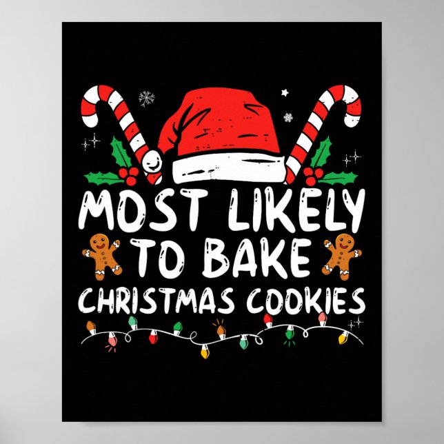 Most Likely To Byke Christmas Cookies  Poster (Vorne)