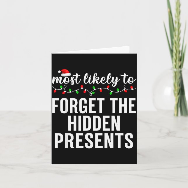 Most Likely To Christmas Matching Family Pajamas A Karte (Vorderseite)