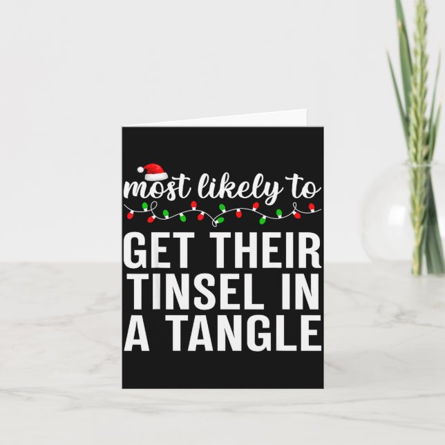 Most Likely To Christmas Matching Family Pajamas A Karte (Vorderseite)