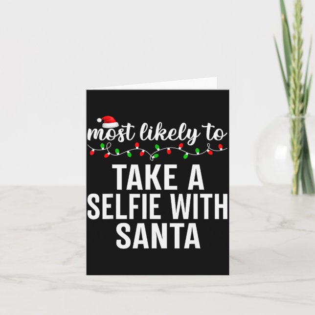 Most Likely To Christmas Matching Family Pajamas A Karte (Vorderseite)