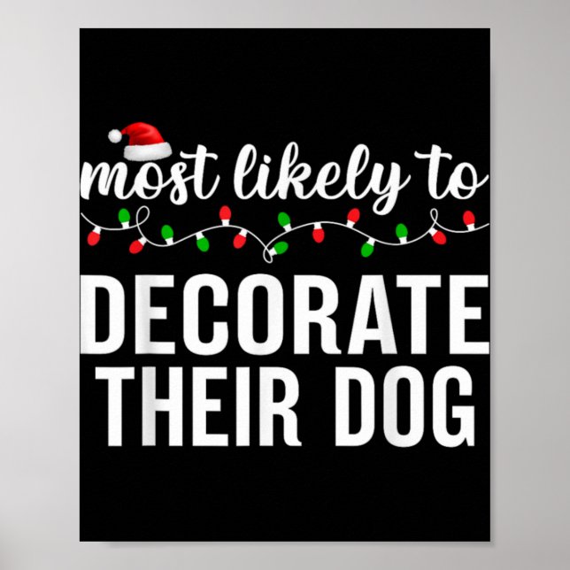 Most Likely To Christmas Matching Family Pajamas A Poster (Vorne)