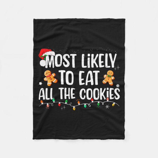 Most Likely To Eat All The Cookies Family Matching Fleecedecke (Vorderseite)