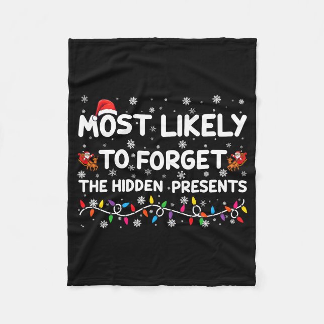 Most Likely To Forget The Hidden Xmas Baby  Fleecedecke (Vorderseite)