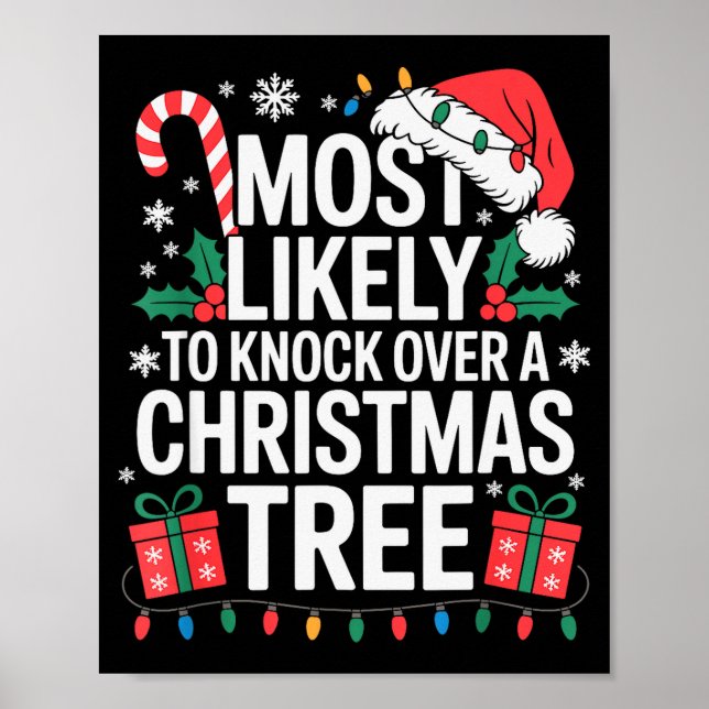 Most Likely To Knock Over The Christmas Tree Famil Poster (Vorne)