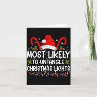 Most Likely To Untangle Christmas Lights Matching  Karte