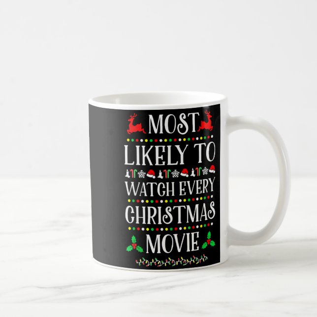 Most Likely To Watch Every Christmas Movie Christm Kaffeetasse (Rechts)