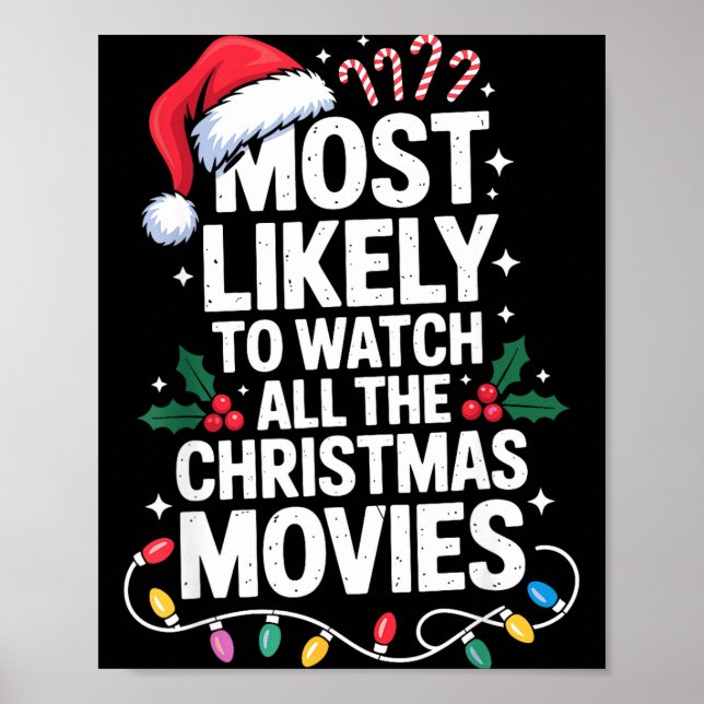 Most Likely Watch All Christmas Movies Lovers Humo Poster (Vorne)