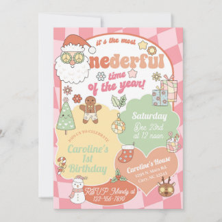 Most ONEderful time of the year birthday invite. Einladung