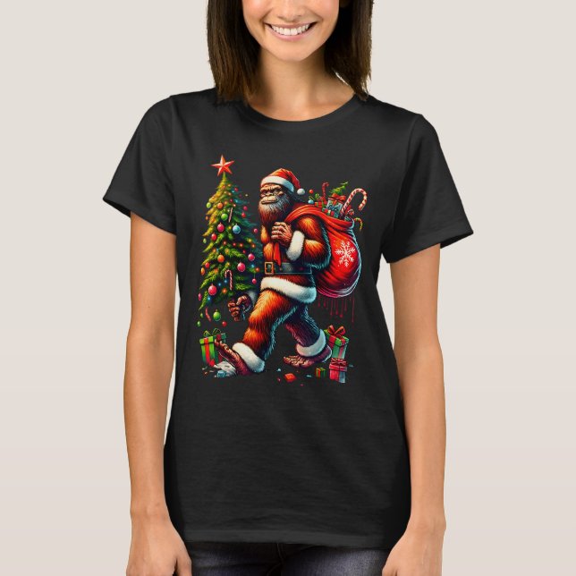Most Wonderful Christmas Bigfoot Christmas Tree Li T-Shirt (Vorderseite)