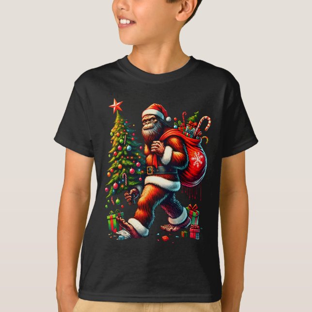 Most Wonderful Christmas Bigfoot Christmas Tree Li T-Shirt (Vorderseite)