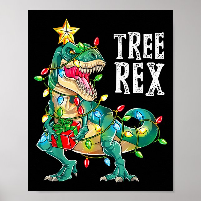 Most Wonderful Christmas Co Dinosaur Christmas Tre Poster (Vorne)