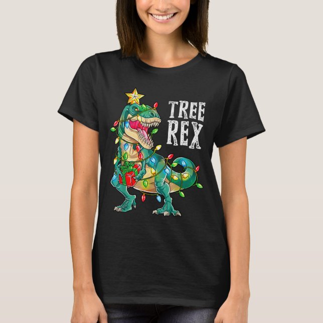 Most Wonderful Christmas Co Dinosaur Christmas Tre T-Shirt (Vorderseite)