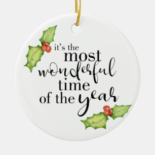 Most Wonderful Time of the Year Family Foto Keramik Ornament