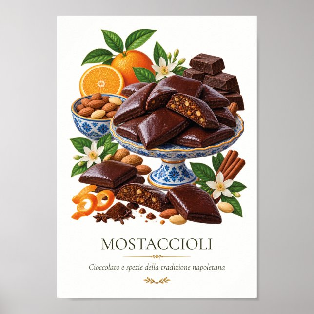 Mostaccioli – italienisches Dessert aus Großmutter Poster (Vorne)