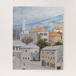 Mostar, Bosnien - Akrylenmalerei Puzzle