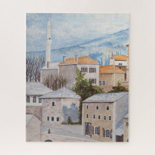Mostar, Bosnien - Akrylenmalerei Puzzle