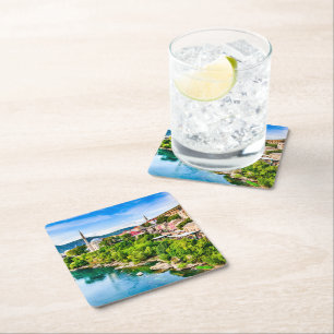 Mostar Bosnien und Herzegowina Rechteckiger Pappuntersetzer