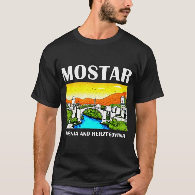 Mostar Bosnien und Herzegowina T-Shirt (Vorderseite)