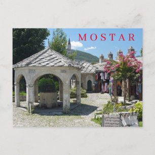 Mostar-Moschee-Innenhof Postkarte