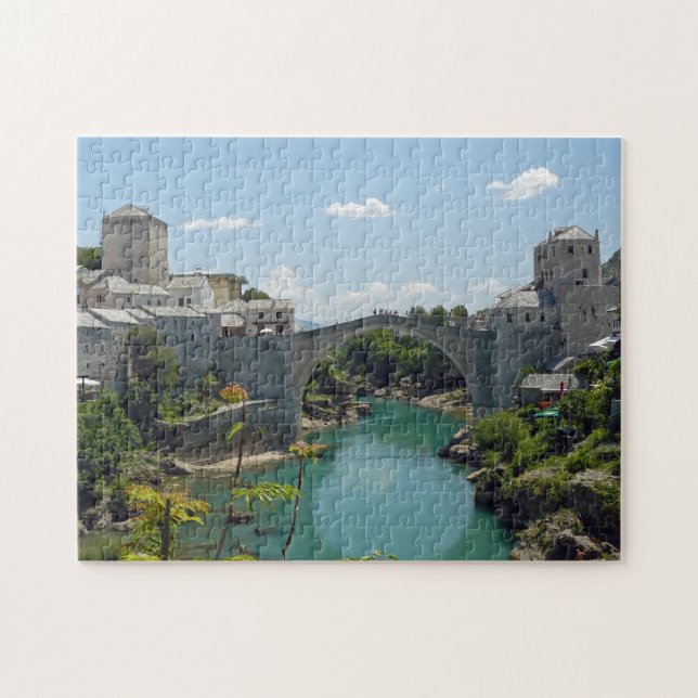 Mostar Old Bridge View Puzzle (Horizontal)