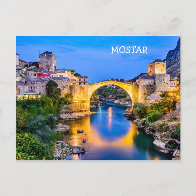Mostar Postkarte (Vorderseite)