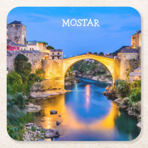 Mostar Rechteckiger Pappuntersetzer
