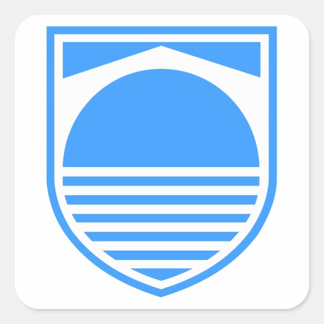 Mostar-Wappen Quadratischer Aufkleber (Vorderseite)