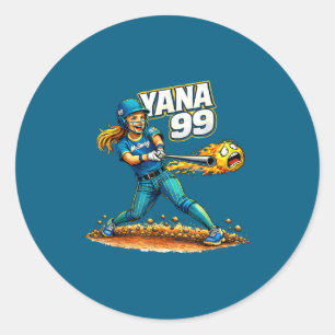 Moswag Yana 99 Softball Unterstützung Runder Aufkleber
